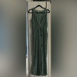 Green Floral Jumpsuit